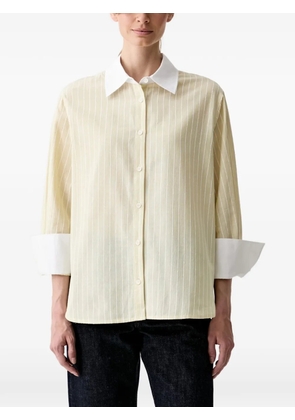 Barbour striped-pattern contrast-collar shirt - Yellow