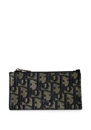 Christian Dior Pre-Owned Dior Oblique zipped card holder - Black