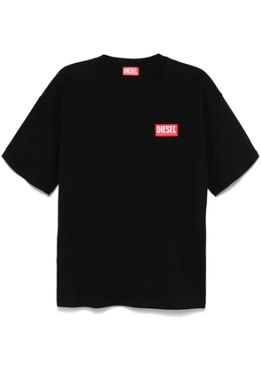 Diesel crewneck appliqué T-shirt - Black