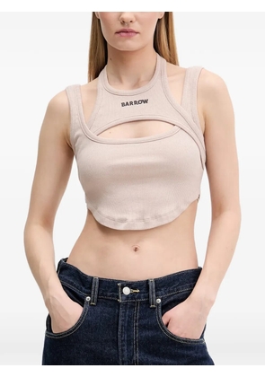 BARROW cut-out ribbed-knit top - Neutrals