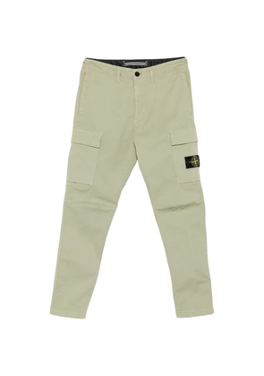 Stone Island logo-patch trousers - Green