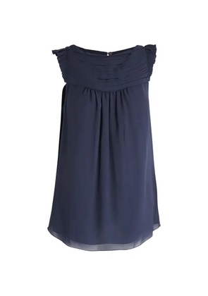 Burberry Pre-Owned pleated sleeveless blouse - Blue