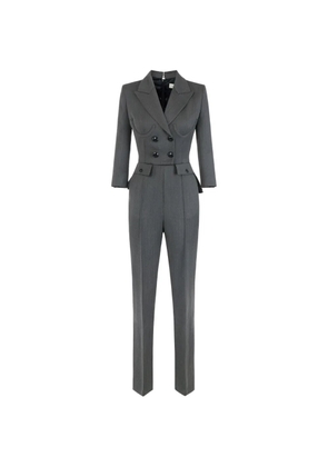 Elisabetta Franchi Cool wool jumpsuit - Grey