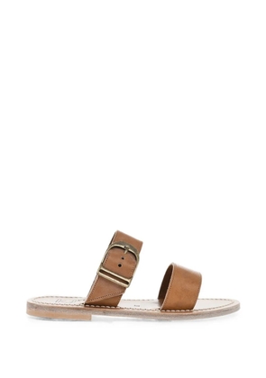 K. Jacques buckle-fastening leather sandals - Brown