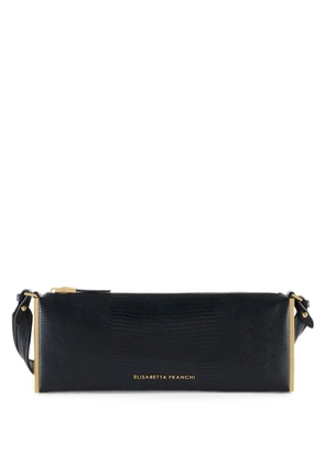 Elisabetta Franchi over-the-shoulder bag with lizard print - Black