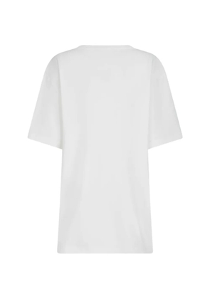 The Attico shaped-split cotton T-shirt - White