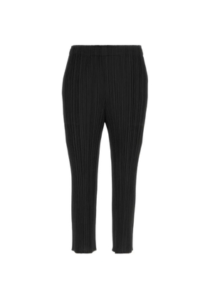 Pleats Please Issey Miyake plissé-effect trousers - Black