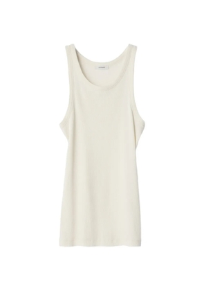 LEMAIRE tank top in ribbed jersey - Neutrals