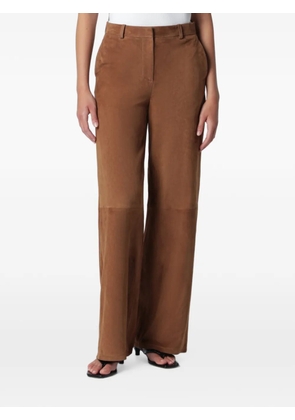 Nour Hammour Coda suede trousers - Brown
