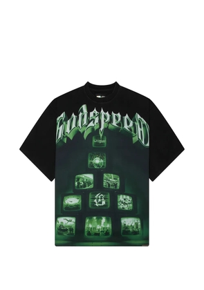 GODSPEED Overstimulation graphic-print T-shirt - Black