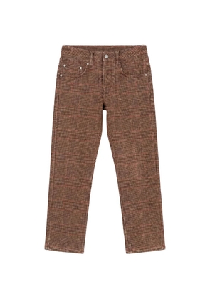 R13 Boy straight-fit check trousers - Brown