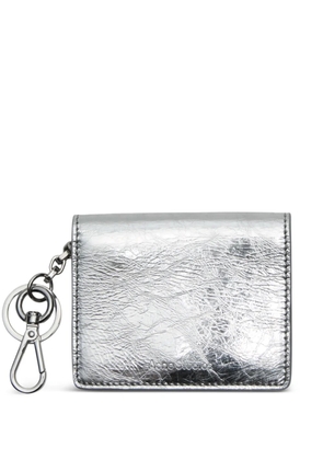 Acne Studios metallic leather cardholder - Silver