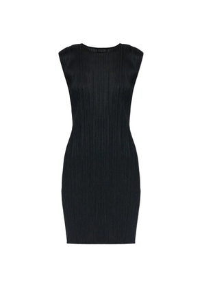 Pleats Please Issey Miyake pleated sleeveless mini dress - Black