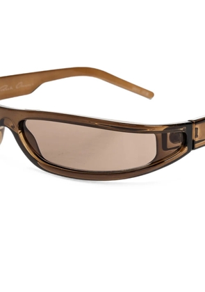 Rick Owens rectangle-frame sunglasses - Brown