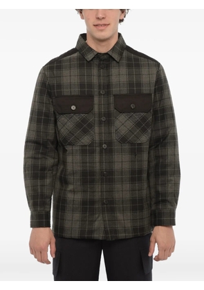 Neil Barrett padded checked shirt jacket - Grey