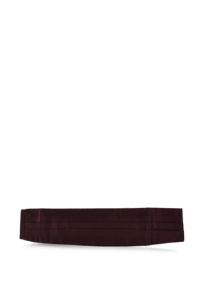 Corneliani pleated satin cummerbund - Red
