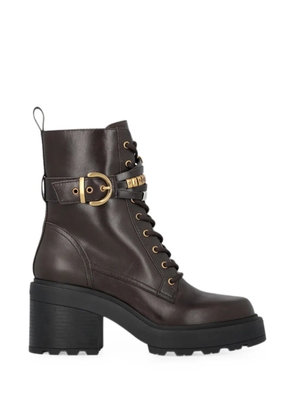 PINKO buckle-detail lace-up ankle boots - Brown