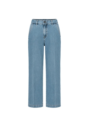 Liviana Conti pressed-crease wide-leg jeans - Blue