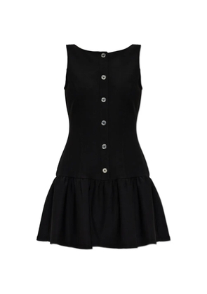 Michael Michael Kors ruffled-skirt button-up mini dress - Black