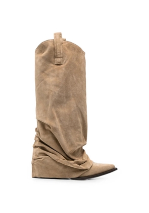 R13 embroidered boots - Neutrals