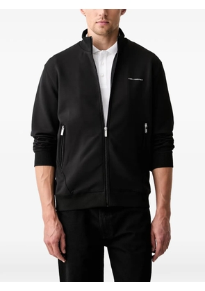 Karl Lagerfeld logo-print zip-up sweatshirt - Black