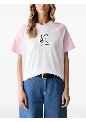 Karl Lagerfeld raglan-sleeve logo-print T-shirt - White