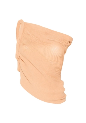 Alberta Ferretti one-shoulder draped top - Neutrals