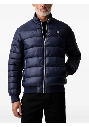 Karl Lagerfeld quilted logo-patch jacket - Blue
