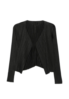 Pleats Please Issey Miyake pleated jacket - Black