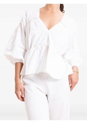 Faithfull Seco lace-trim blouse - White