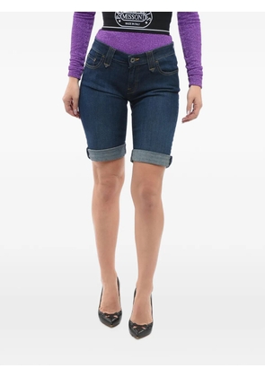 Woolrich contrast-stitch denim shorts - Blue