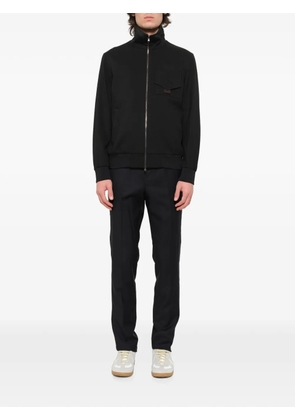 Wooyoungmi logo-embroidered track jacket - Black