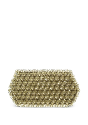 0711 Lizzie bead-embellished clutch bag - Green