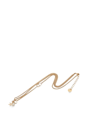 Christian Dior Pre-Owned 2020s faux-pearl pendant necklace - Gold