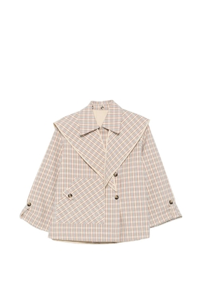 DAMSON MADDER Jerry reversible checked jacket - Neutrals