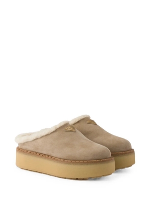 Prada suede slippers - Neutrals