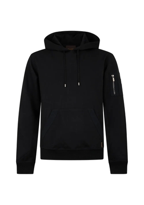 Moorer zip-pocket drawstring hoodie - Black