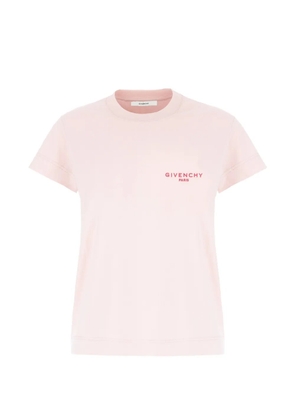 Givenchy logo-embroidered cotton T-shirt - Pink