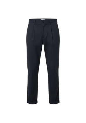 Cellar Door pleated-detail turn-up trousers - Blue