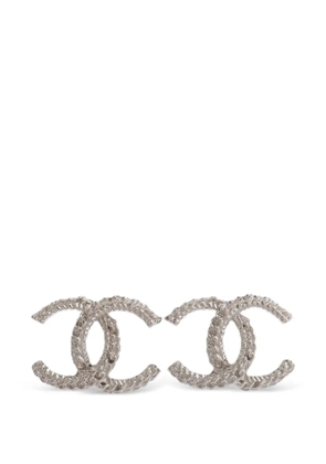CHANEL Pre-Owned CC rope-effect earrings - Silver