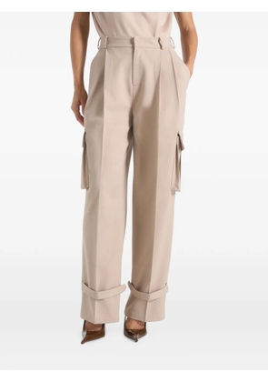 Manière De Voir Danielle tailored pleated cargo trousers beige - Neutrals