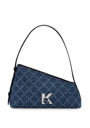 Karl Lagerfeld Jeans monogram-pattern asymmetric tote bag - Blue