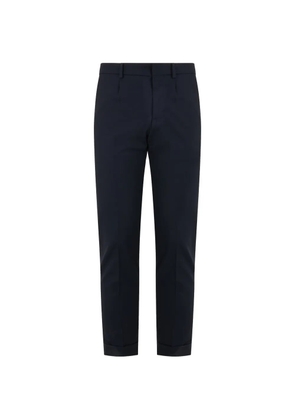 Moorer pressed-crease turn-up trousers - Blue