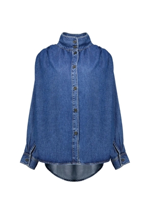 IRO Julie high-neck button-up shirt - Blue