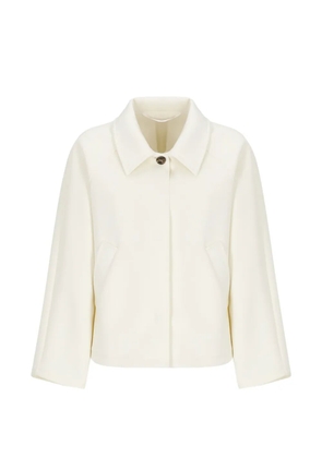 EMME spread-collar raglan-sleeve jacket - Neutrals
