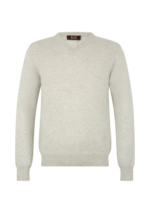 Moorer V-neck sweater - White