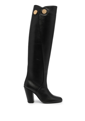 Ports 1961 button detail over the knee boots - Black