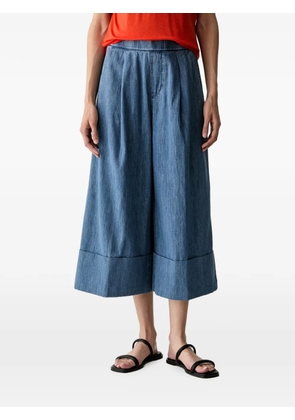 Benetton pleated-detail turn-up trousers - Blue