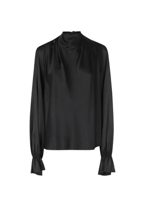 Raquel Diniz Moona drape-neck blouse - Black