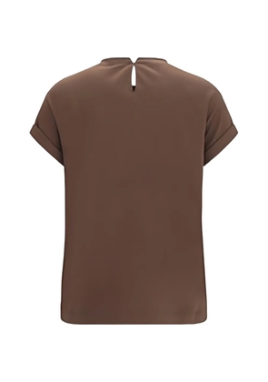 Brunello Cucinelli Monili-trim T-shirt - Brown
